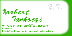 norbert tankoczi business card